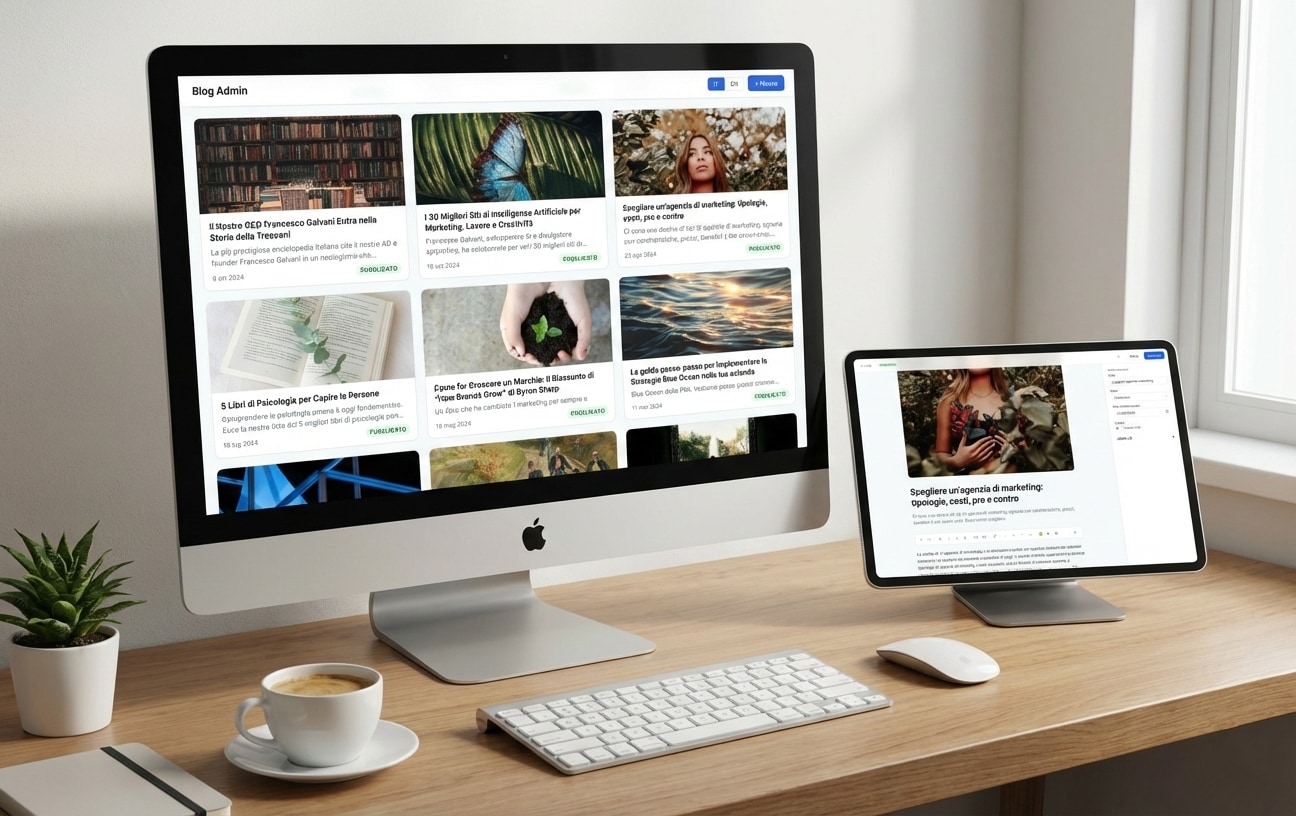 Blog professionale con <span class="red">editor Tiptap</span>
