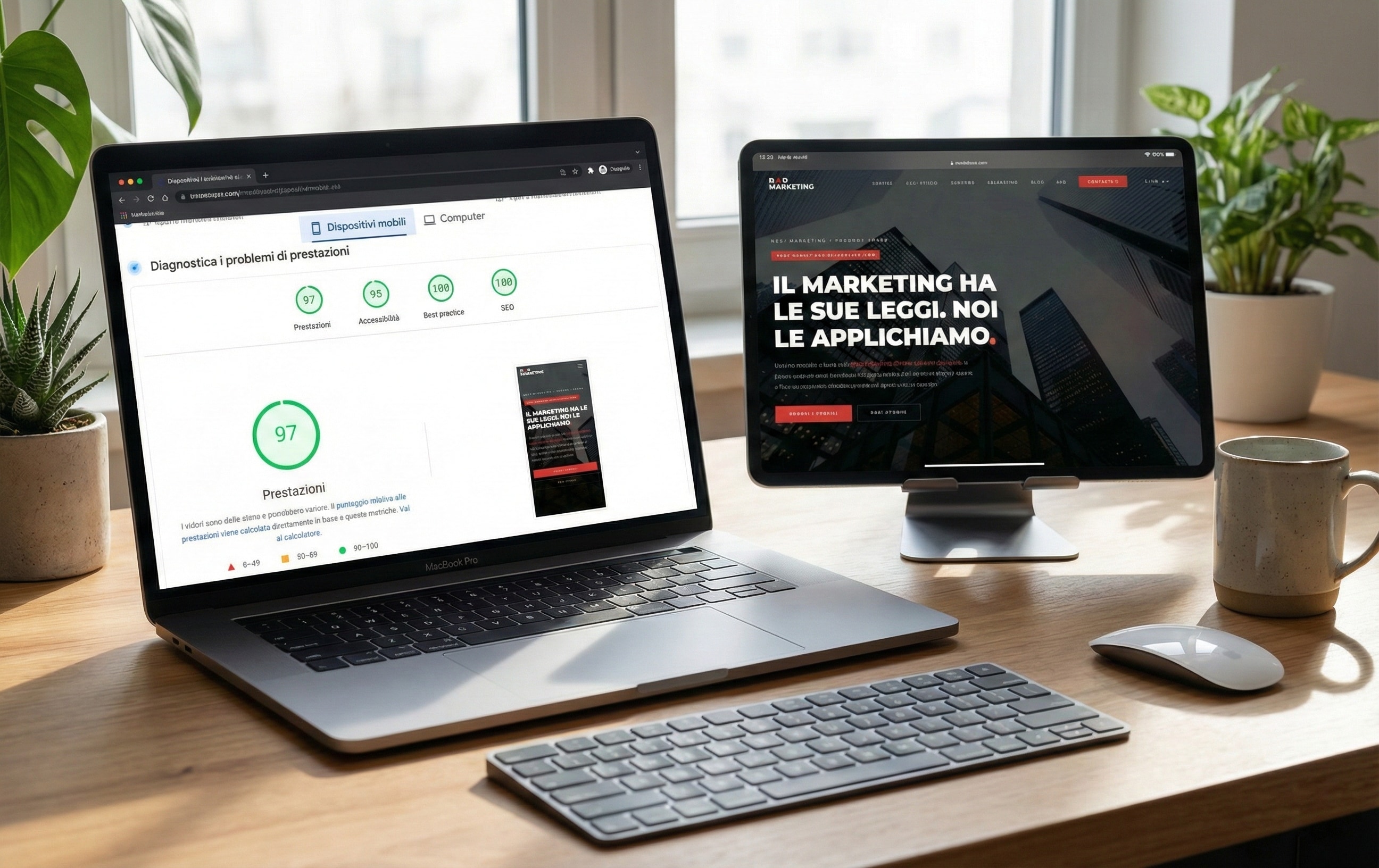 DeepCMS Lighthouse Performance Score 97/100