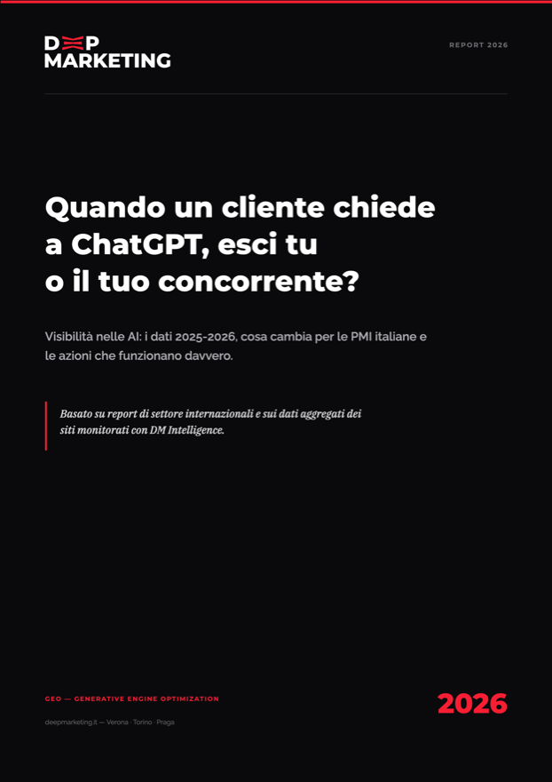 Copertina del report Visibilità AI 2026 di Deep Marketing